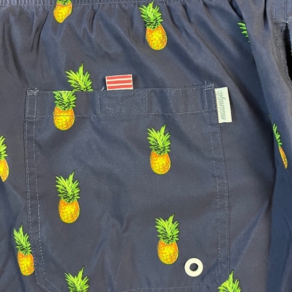 Maamgic Navy Pineapple Swim Trunks/Swimsuit Sz XXL - Picture 7 of 8